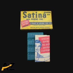 Vintage SATINA Iron Aid Product in Box - Makes Ironing Faster Easier 3 of 3